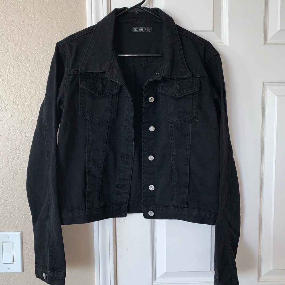 Shein black jean jacket